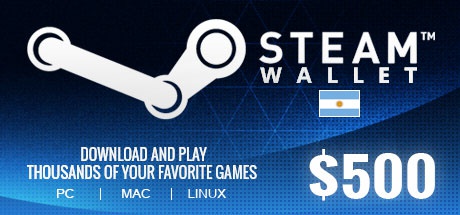 Steam Wallet Gift Card 500 ARS Key ARGENTINA