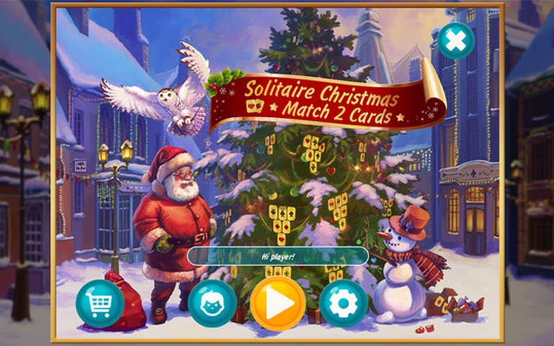 Solitaire Christmas. Match 2 Cards