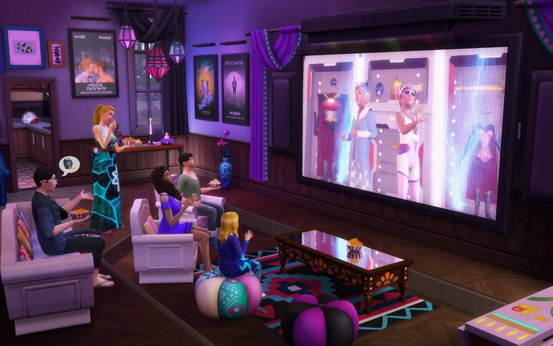 The Sims 4 Movie Hangout Stuff NA